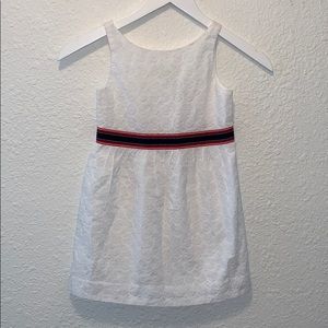 NWT Janie and Jack White Embroidered Anchor Dress